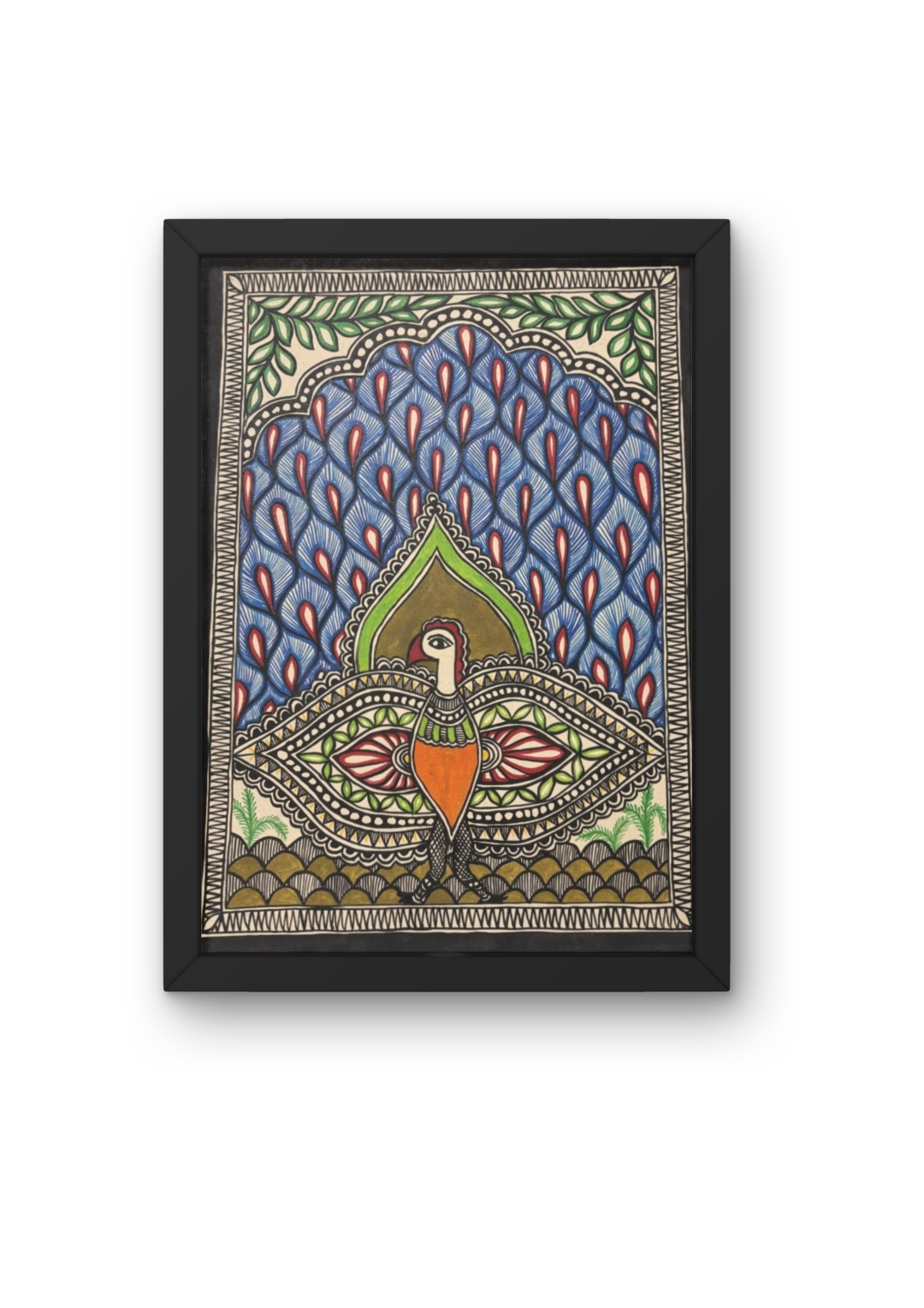 Handcrafted Madhubani Wall Art – Bird of Prosperity