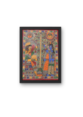 Handmade Madhubani Painting of Radha Krishna