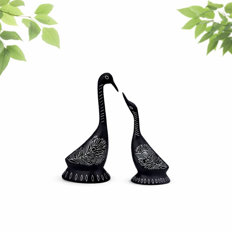 Bidri Handicraft Swan Pair