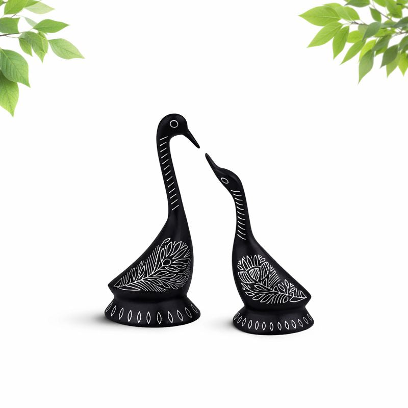 Bidri Handicraft Swan Pair
