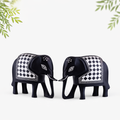 Bidri Handicraft Elephant Figurine Pair
