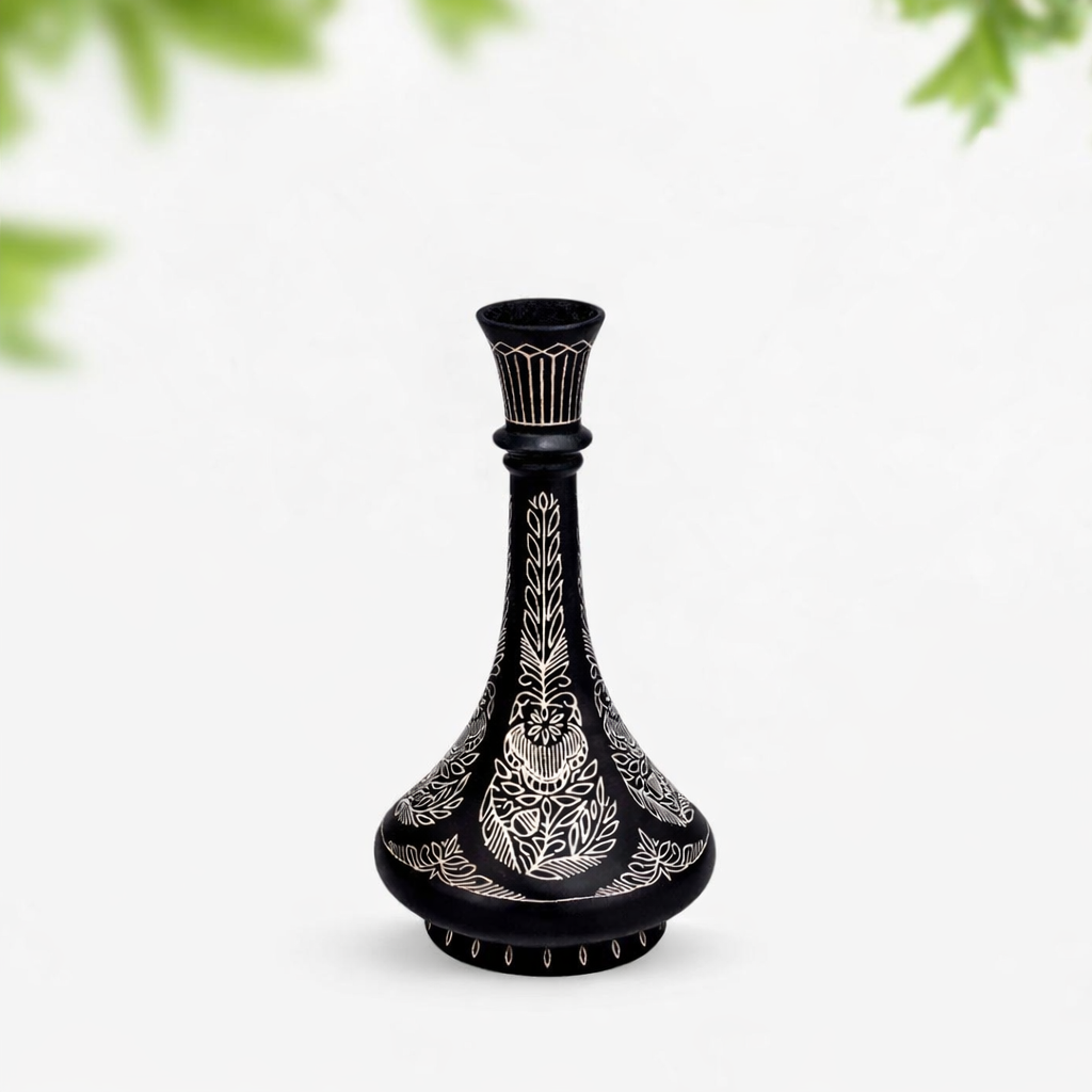 Bidri Art Shanai Flower Vase