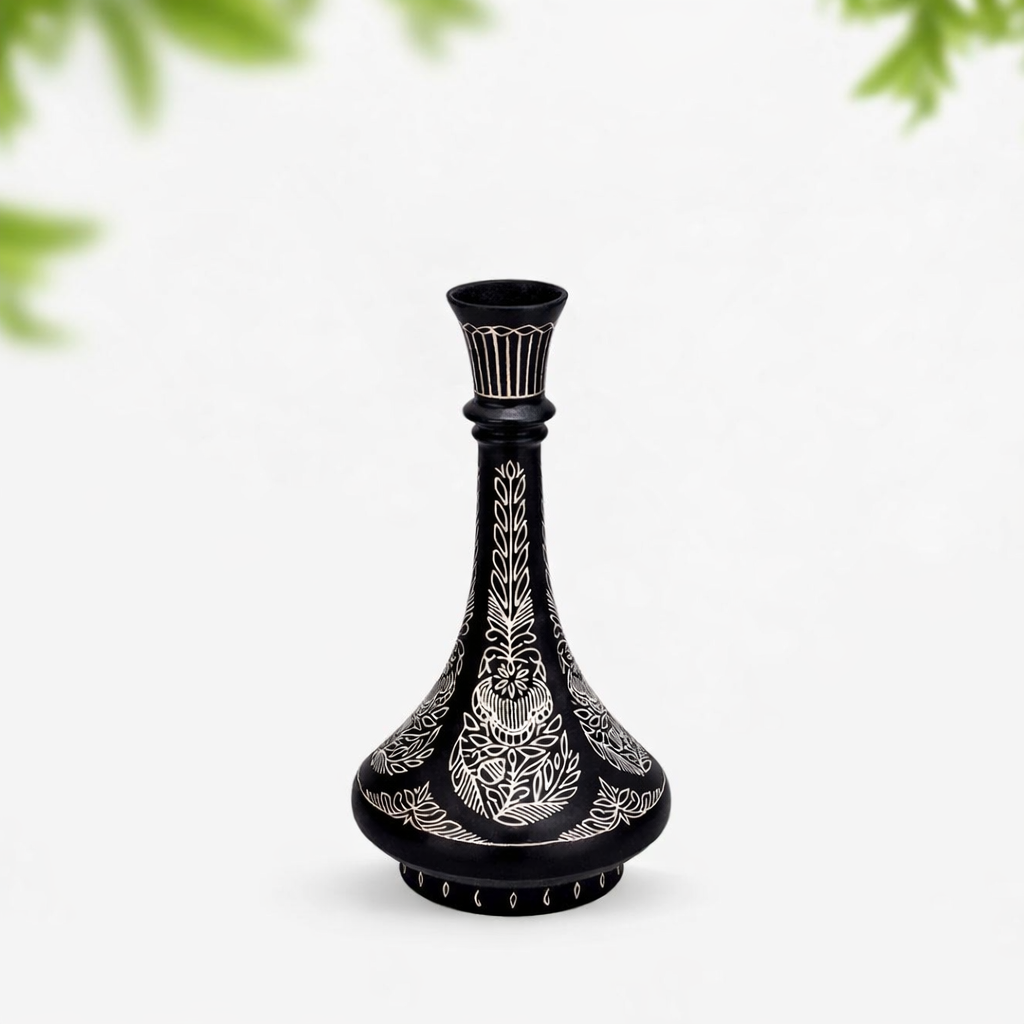Bidri Art Shanai Flower Vase