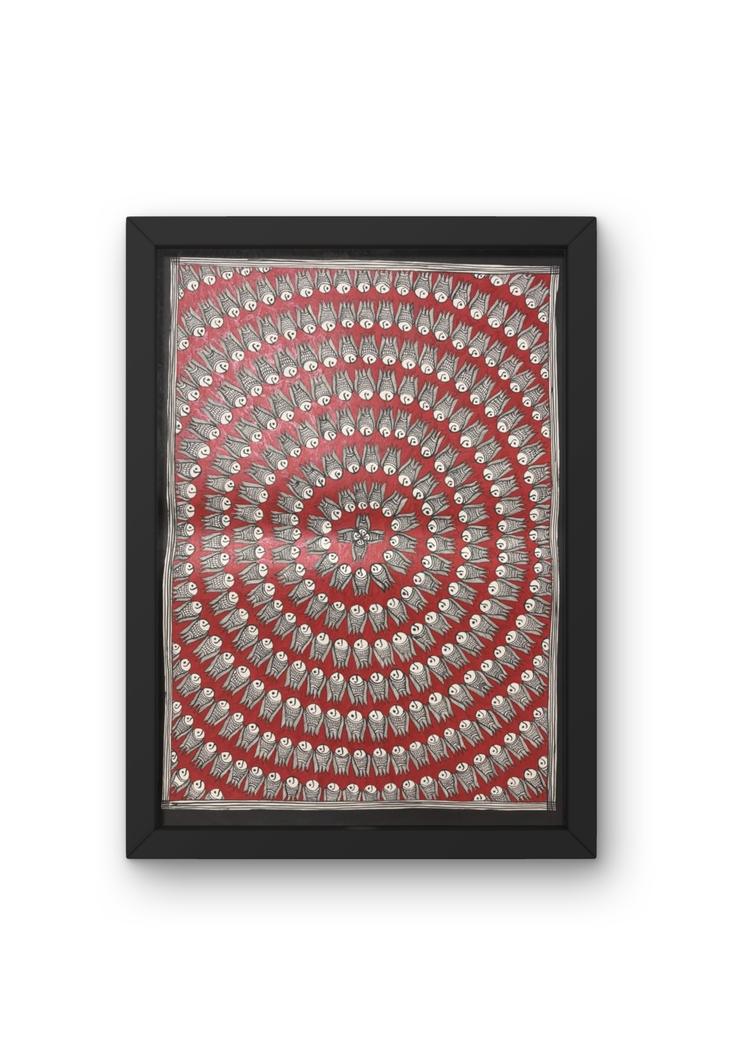 Fish Mandala Madhubani Painting – Handcrafted Mithila Folk Art